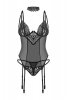 Obsessive Gorset i stringi Donarella czarny